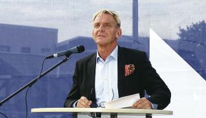 Michael Schrobsdorff, Präsident der Fachgemeinschaft Bau, sprach unter anderem über den Nachwuchsmangel.  (Foto: Heiko Metzger)