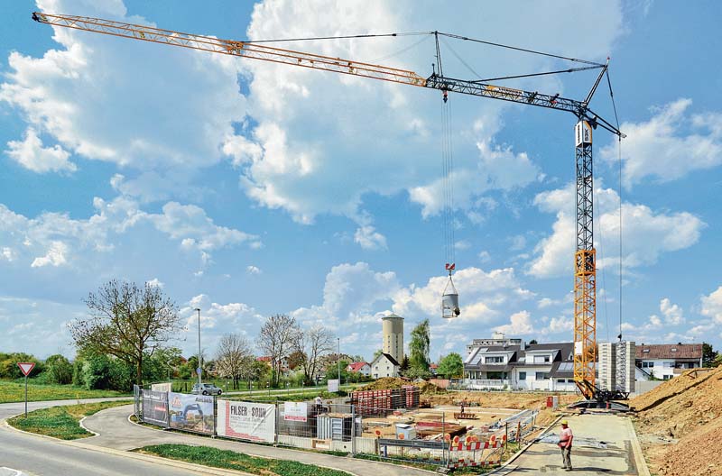 Liebherr zeigte den Schnelleinsatzkran 53 K auf der NordBau 2014 erstmals auf einer Messe in Deutschland. (Foto: Liebherr-Werk Biberach GmbH)