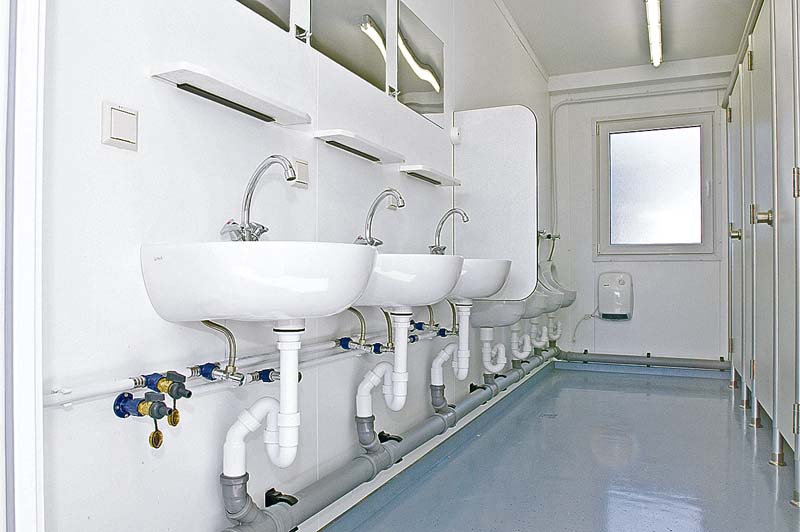 Hygienisch, sicher und warm – die ELA-Lösung für Sanitärbereiche auf Baustellen. (Foto: ELA Container GmbH)