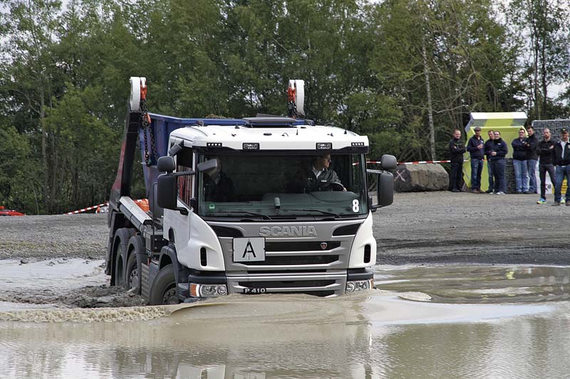 Scania P 410-Absetzkipper mit Adonis-Gergen-Aufbau. (Foto: Scania Deutschland GmbH)