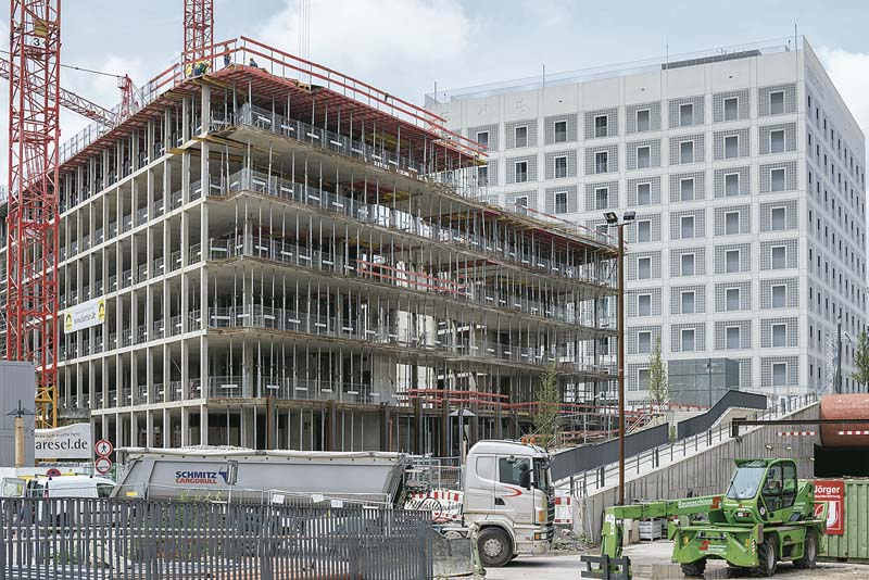 Seit dem vergangenen Herbst wird im Herzen Stuttgarts das Bürogebäude-Projekt „Europe Plaza“ realisiert.   (Foto: Hünnebeck GmbH)