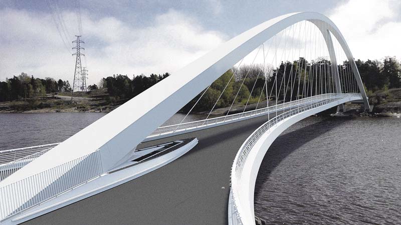 Mit Tekla Structures wurde ein BIM-Modell der Isoisänsilta-Brücke mit allen konstruktionsrelevanten Informationen erstellt. (Foto: Trimble)