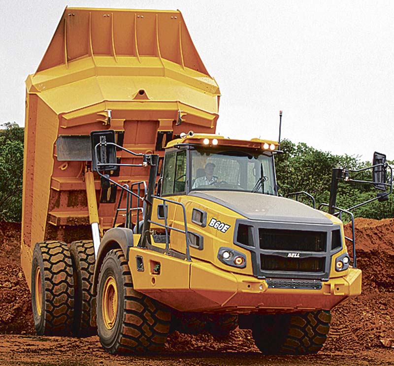 Effiziente Antriebe nach EU4/ Tier4final und weiter optimierte Modellkonfigurationen von 25 bis 50 Tonnen Nutzlast kennzeichnen laut Bell Equipment die komplette E-Serie.  (Foto: Bell Equipment)