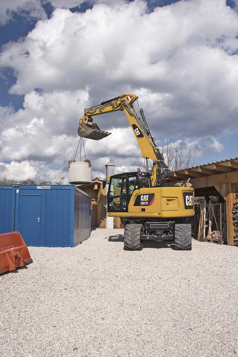Hat Premiere auf der TiefbauLive: Cat-Kurzheck-Mobilbagger M317F.  (Foto: Zeppelin Baumaschinen GmbH)