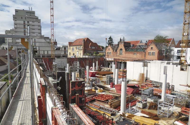 Fünfgeschossiger Neubau in Fellbach: Den Schalungsauftrag für das Projekt erhielt Elvermann Schaltechnik.     (Foto: Elvermann GmbH)
