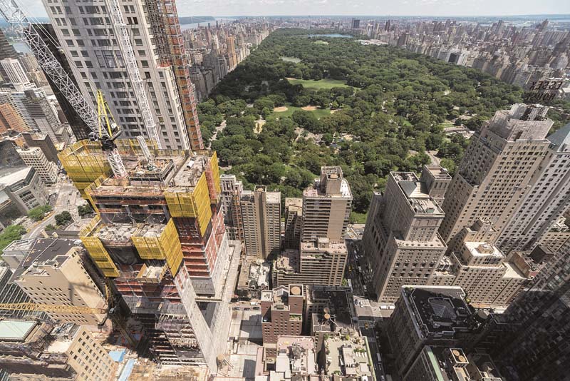 Mit bestem Blick auf den Central Park entsteht in Manhattan derzeit das höchste Wohngebäude der Welt.   (Foto: Deutsche Doka Schalungstechnik GmbH)