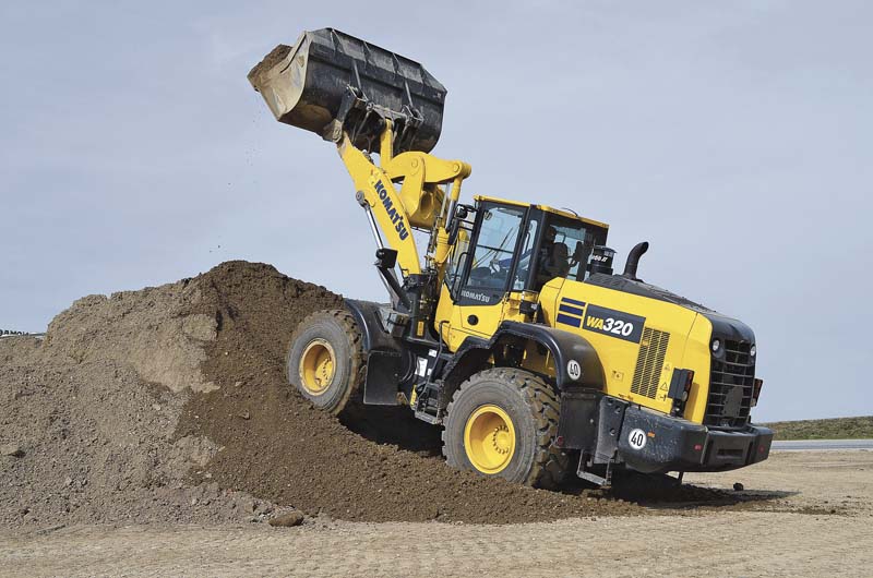 Der neue WA320‐8 Radlader von Komatsu Europe International.   (Foto: Komatsu Europe International N.V.)