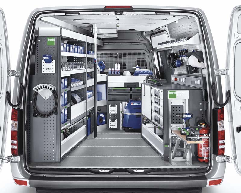 Die bott vario Fahrzeugeinrichtung für Transporter.  (Foto: Bott GmbH & Co. KG)