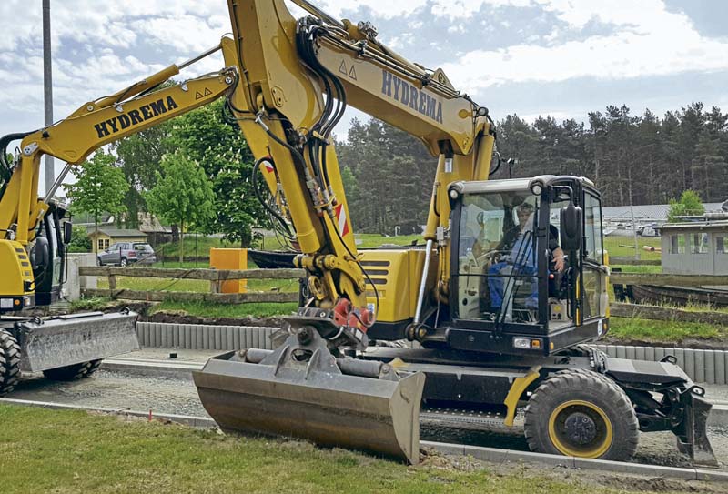 Im Baustellen-Einsatz in Baabe auf Rügen: Auch hier schätzt man die Vorteile sehr, die ein Hydrema bietet.   (Foto: Hydrema Baumaschinen GmbH)