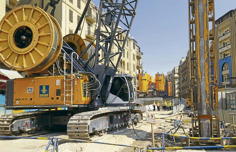 Im Herbst 2017 hat Bauer Egypt mit den Spezialtiefbauarbeiten für die Phase 3 der Metro in Kairo begonnen – im Bild zu sehen ist die Nasser Station.    (Foto: Bauer Group)