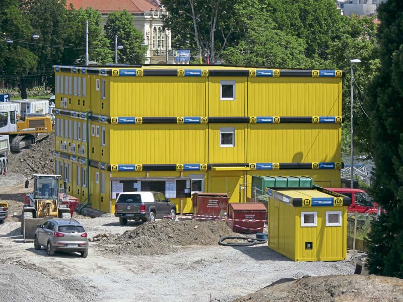 Tunnel-Baubüro, Stuttgart.   (Foto: Containex Container-Handelsgesellschaft mbH)