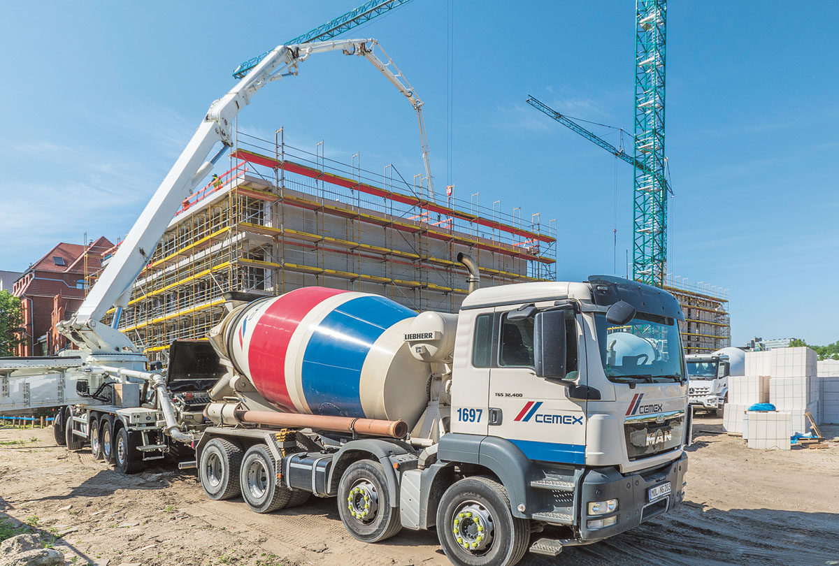 CEMEX liefert Beton für das Bauprojekt „Wohnen am Schlosspark“ in Berlin-Charlottenburg. (Foto: Cemex)