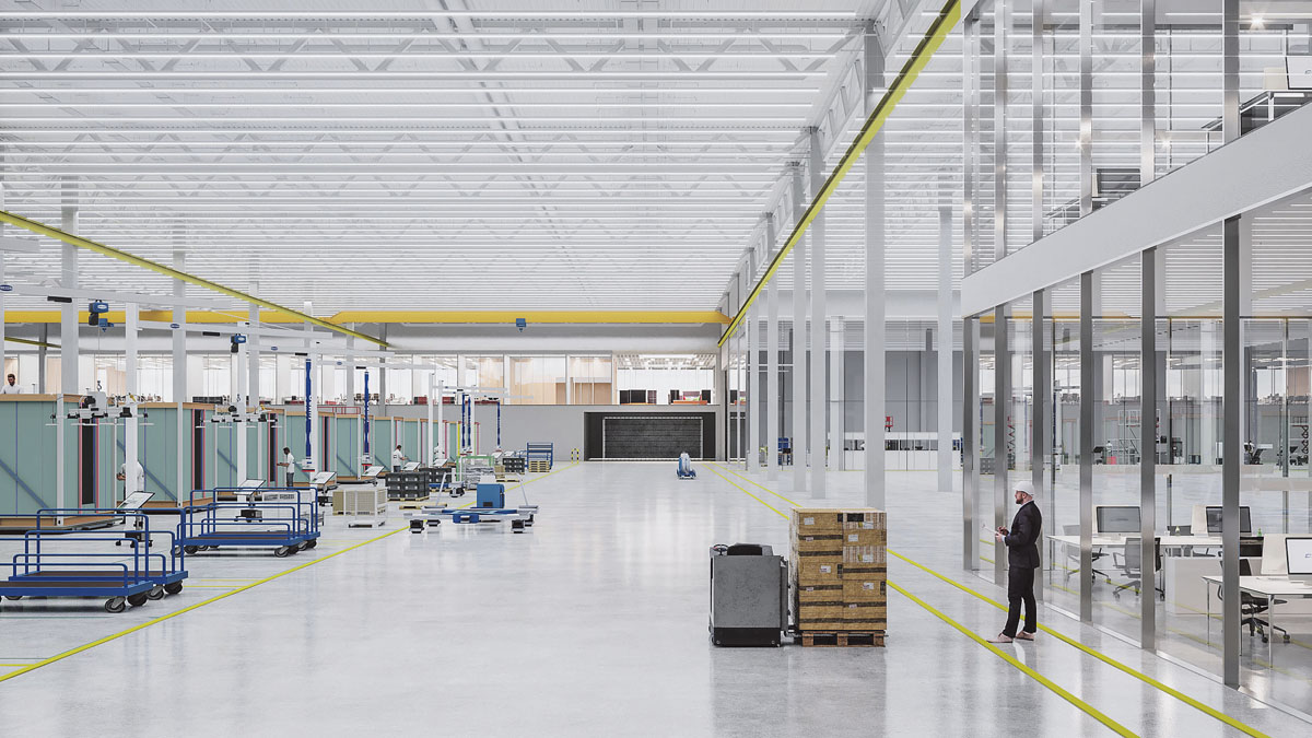 Das ist die Baufabrik der Zukunft. (Foto: Admares/Porsche Consulting GmbH)