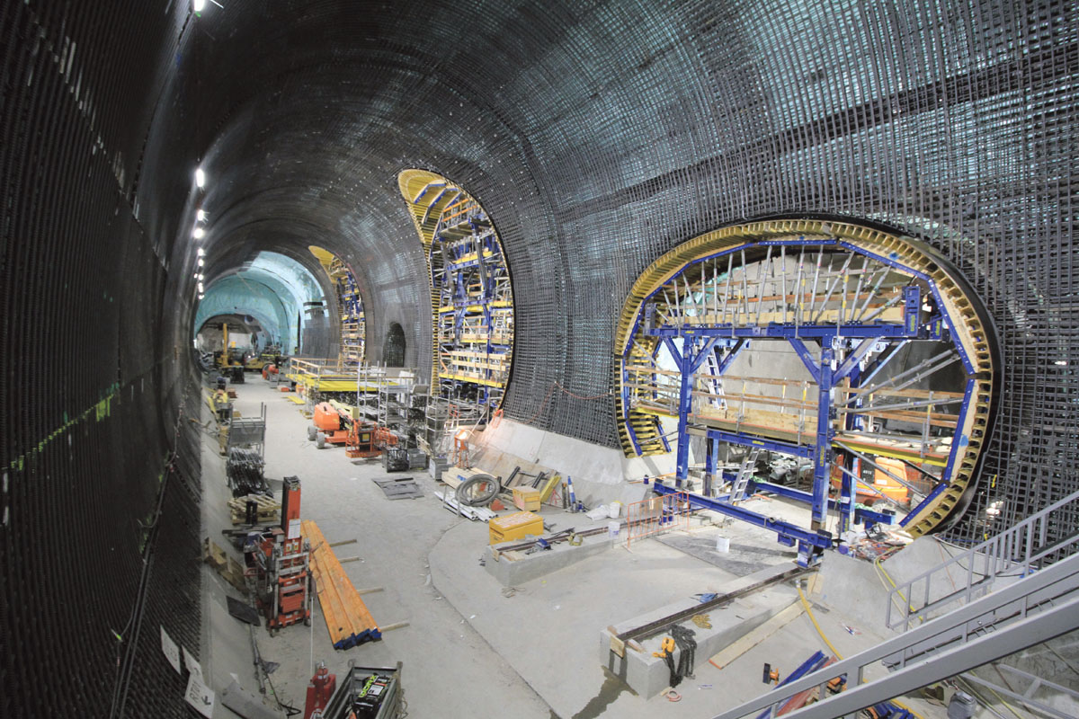 Für die Martin Place Station hat Doka maßgeschneiderte Schalungslösungen entworfen.(Foto: Sydney Metro)