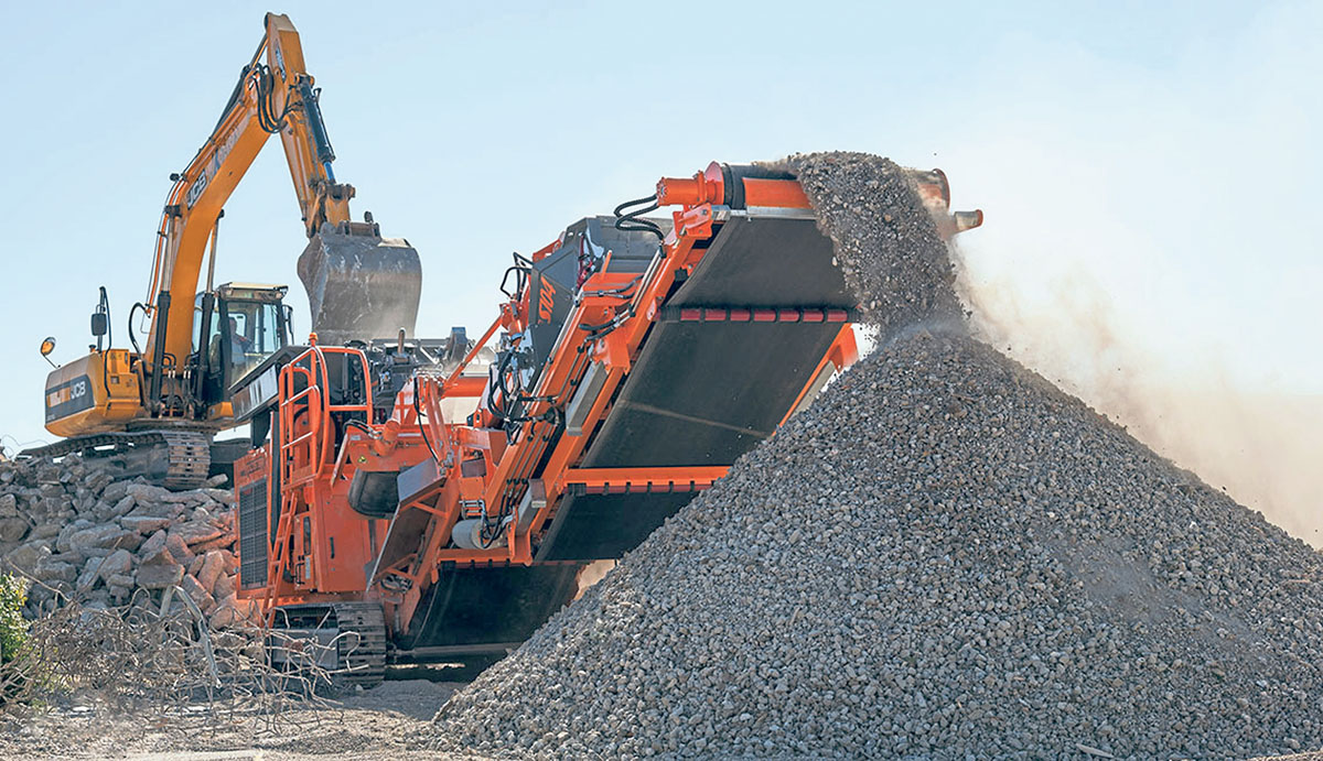 Rocksters stärkster mobiler Prallbrecher der R1100DS. (Foto: Kormann Rockster Recycler GmbH)