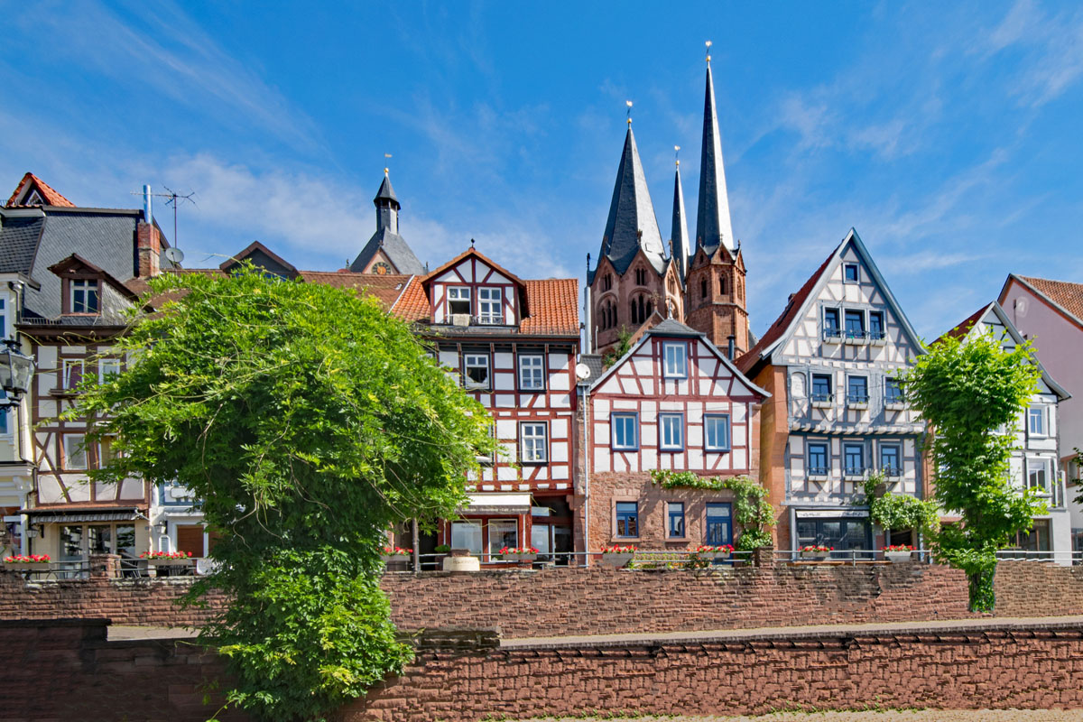 Die Altstadt von Gelnhausen (Hessen). 